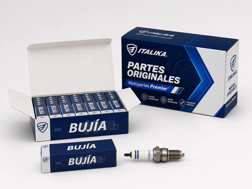 Bujia Italika Gold GCR7HSA para moto Italika AT110RT CON LED D125 VITALIA150 2015-2027 — refacción original E02020015
