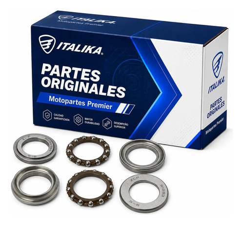 Juego Baleros para moto Italika FT125TS FT150TS 125Z 2015-2027 — refacción original F01040022