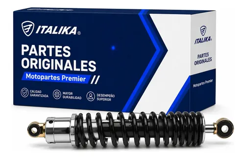 Amortiguador Tras Negro para moto Italika D150 MODENA125 X150D 2019-2026 — refacción original F02020137