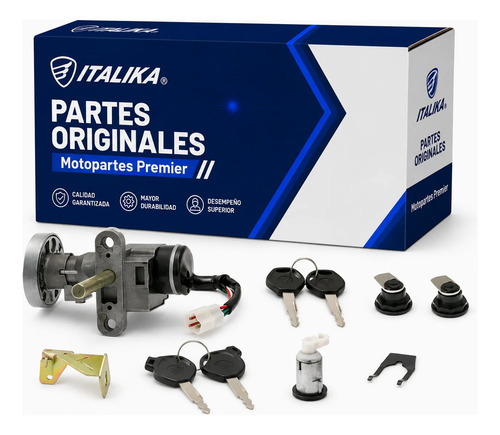 Kit Cerraduras para moto Italika MODENA175 MODENA150 2018-2025 — refacción original F04020177