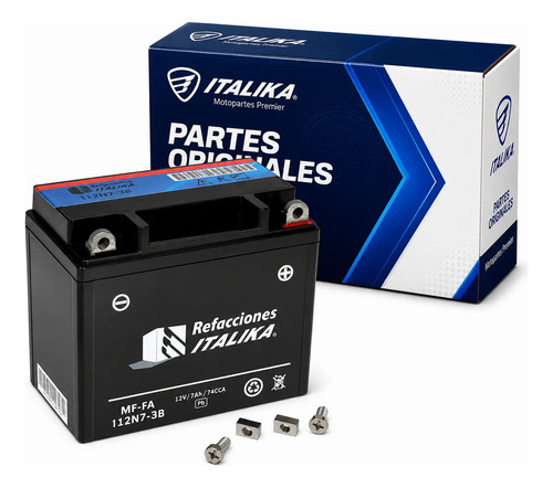 Bateria Italika Mf-fa I12N7-3B para moto Italika ATV180 ATV200 DT150 SPORT 2015-2027 — refacción original F06010048