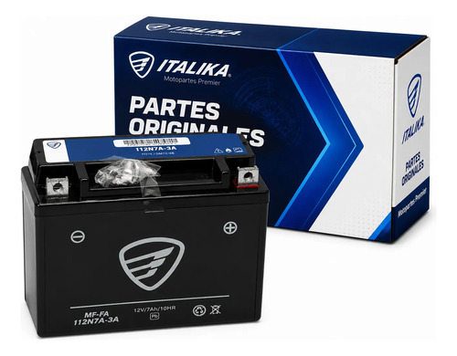 Bateria Italika Mf-fa I12N7A-3A para moto Italika DM 200 FT250 TS DT200 SPORT 2015-2027 — refacción original F06010050