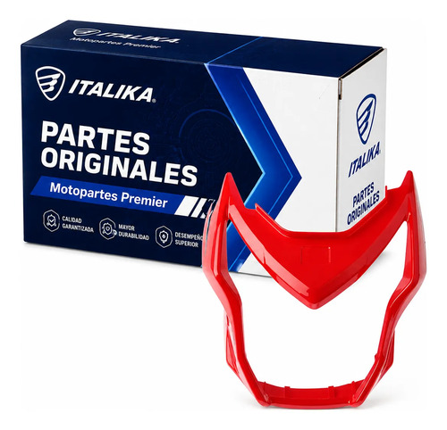Cubierta Faro Rojo Blanco para moto Italika FT150GTS ROJA 2018-2022 — refacción original F13011844