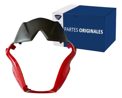 Cubierta Faro Negro Rojo para moto Italika 125Z 2022-2026 — refacción original F13012738