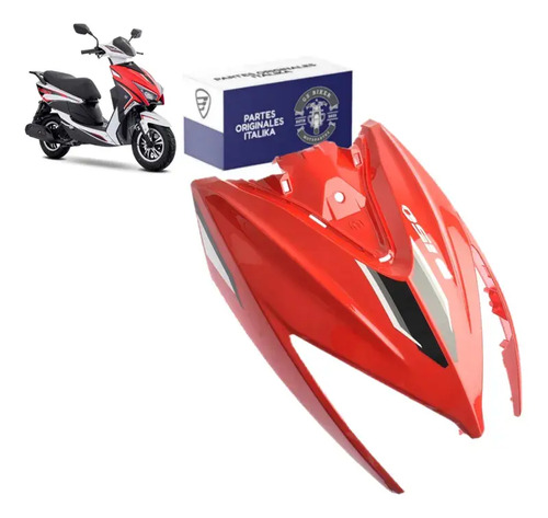 Cubierta Panel Front Rojo para moto Italika D150 2025-2026 — refacción original F13013184