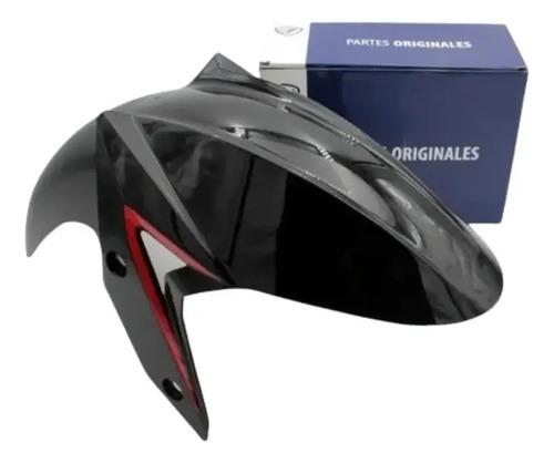 Salpicadera Del Negra Rojo para moto Italika 250Z NEGRA 2017-2019 — refacción original F16010274