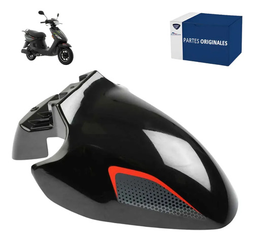 Salpicadera Del Negro Perlado Gris para moto Italika D150LT 2023-2026 — refacción original F16010434